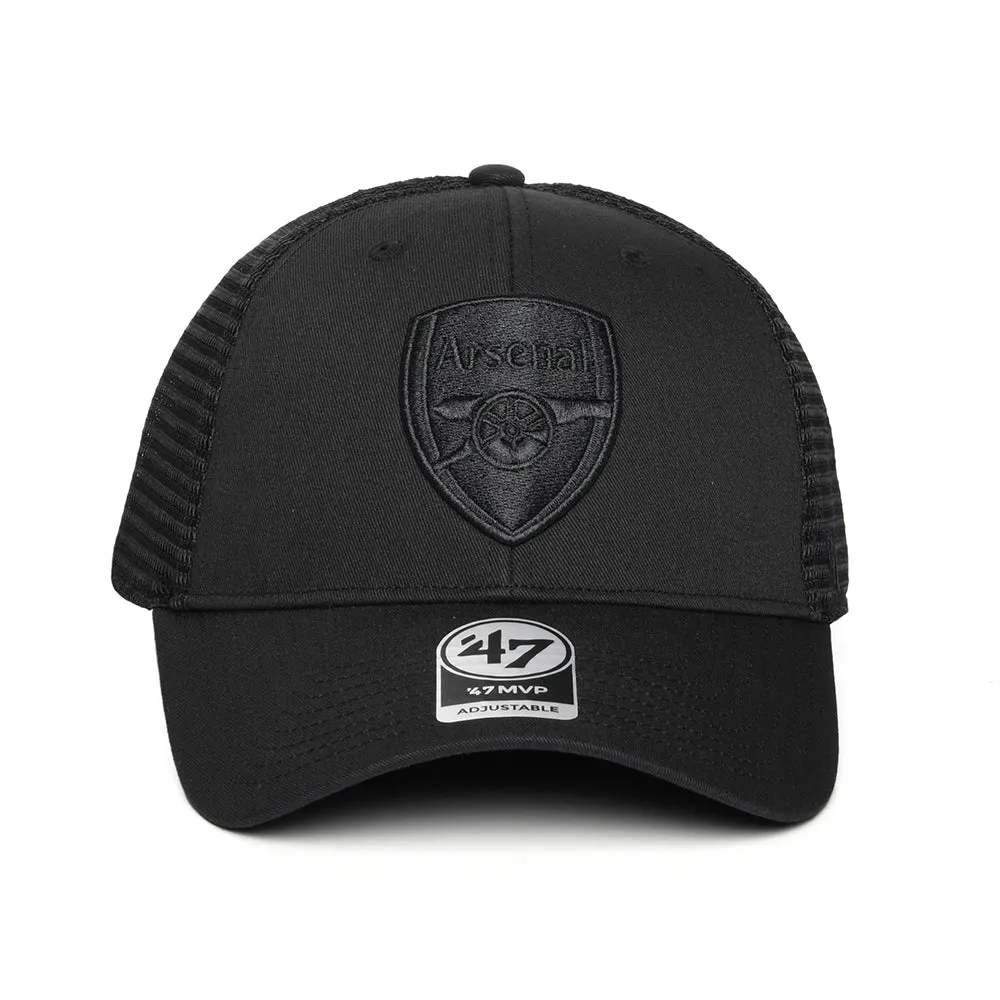 47 Brand Arsenal FC Trucker Cap - Branson MVP - Black On Black