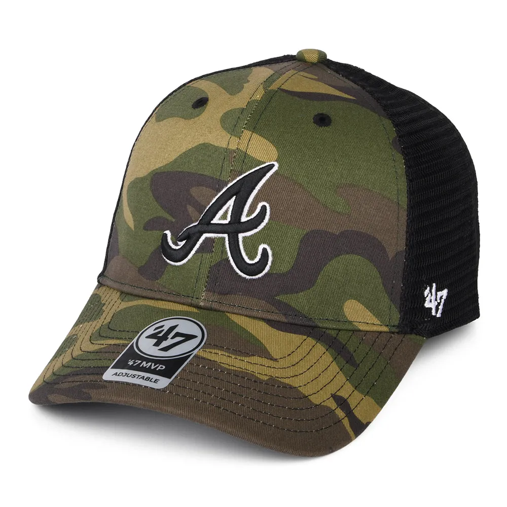 47 Brand Atlanta Braves Trucker Cap - MLB Camo Branson MVP - Camouflage