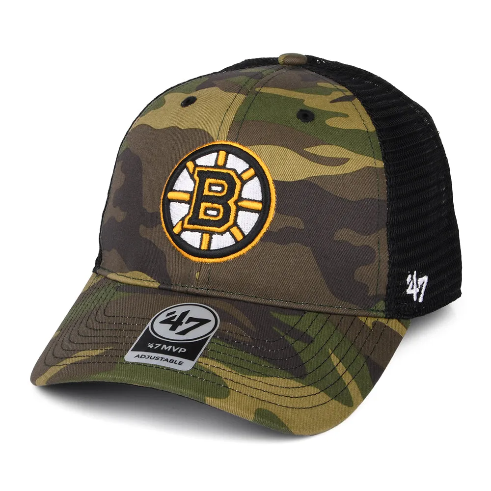 47 Brand Boston Bruins Trucker Cap - NHL Camo Branson MVP - Camouflage
