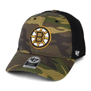 47 Brand Boston Bruins Trucker Cap - NHL Camo Branson MVP - Camouflage