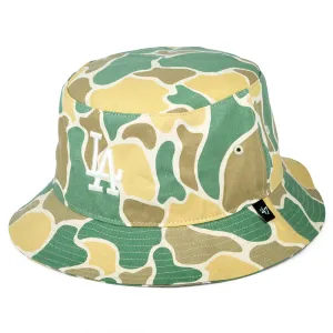 47 Brand L.A. Dodgers Bucket Hat - MLB Duck Camo - Natural-Olive