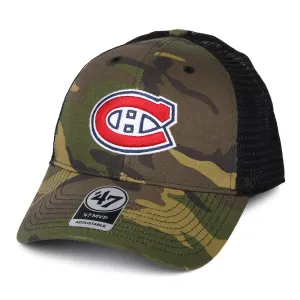 47 Brand Montreal Canadiens Trucker Cap - NHL Camo Branson MVP - Camouflage