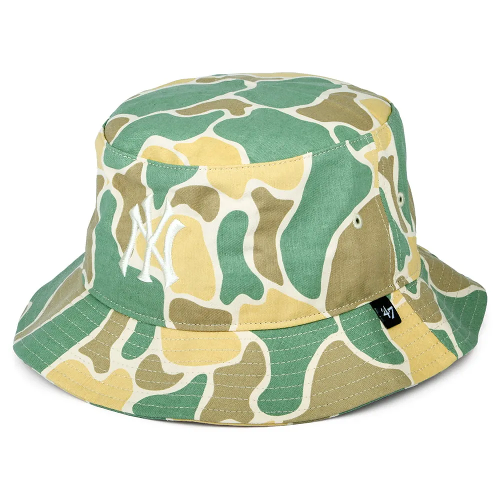 47 Brand New York Yankees Bucket Hat - MLB Duck Camo - Natural-Olive