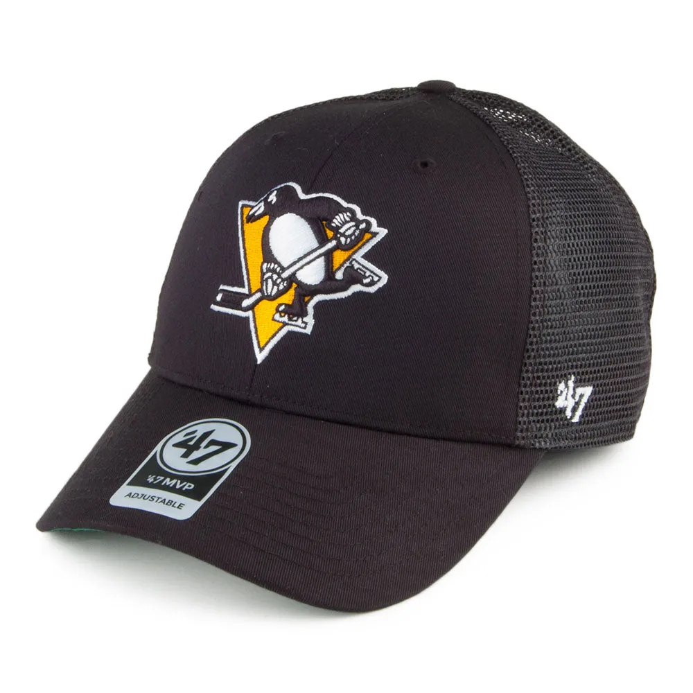 47 Brand Pittsburgh Penguins Trucker Cap - NHL Branson MVP - Black
