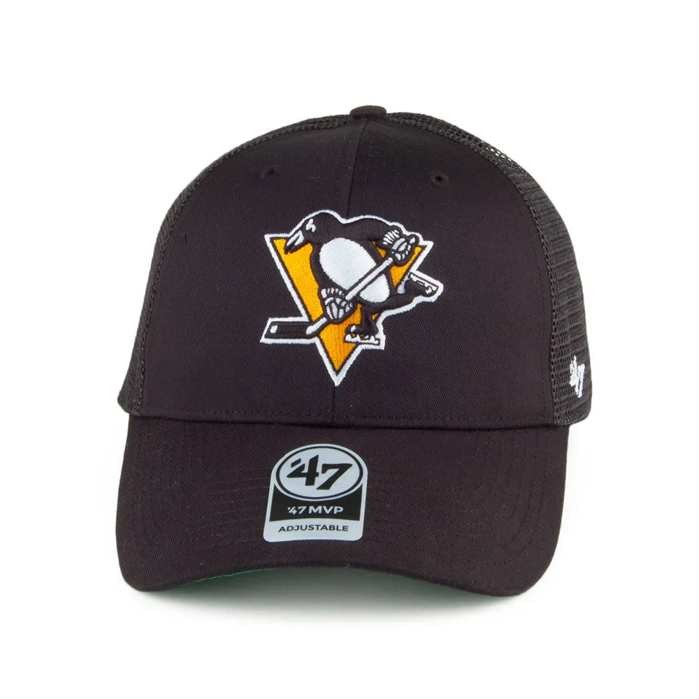 47 Brand Pittsburgh Penguins Trucker Cap - NHL Branson MVP - Black