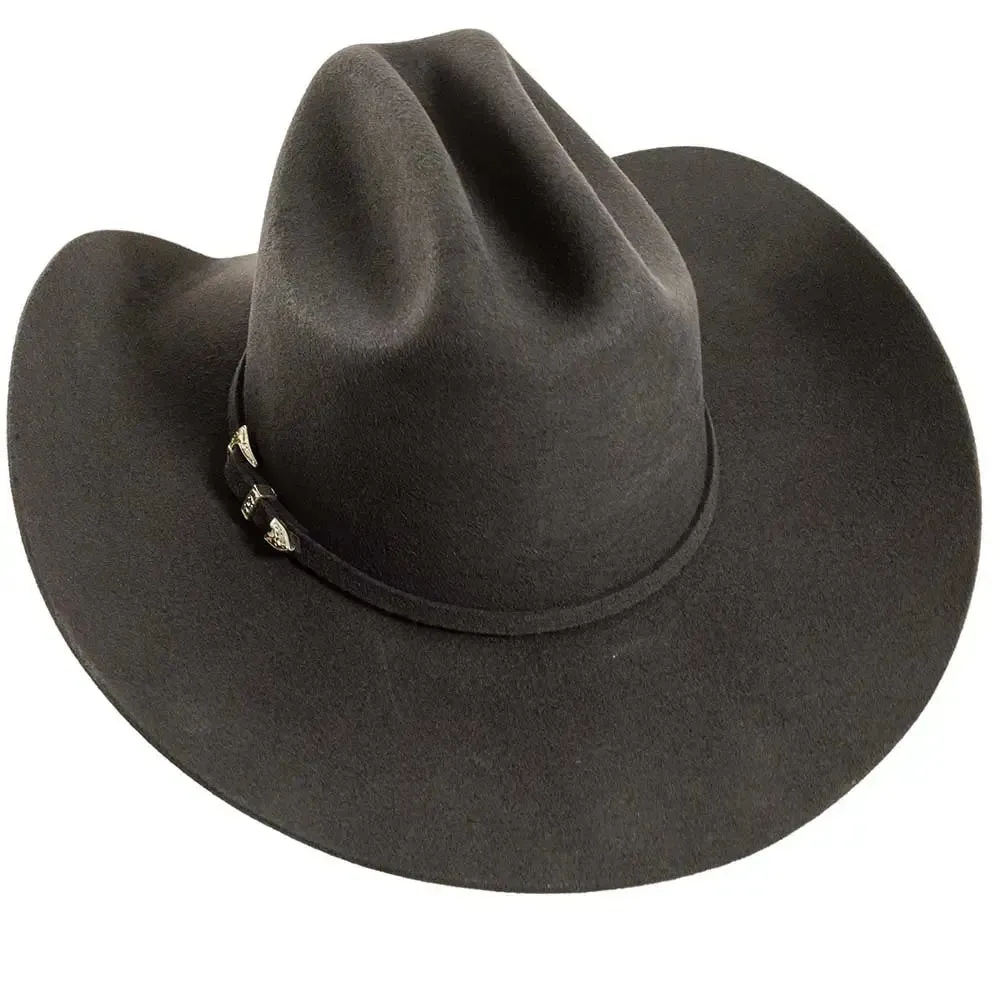 American Hat Makers 710085 Old West 3X Black Felt Cowboy Hat in Black