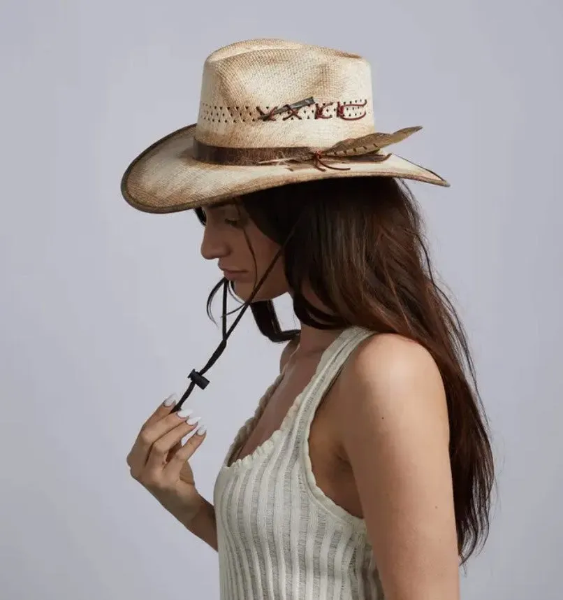 American Hat Makers Desolation - Distressed Wide Brim Fedora