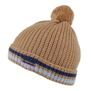 Armor Lux Hats Hiver Bobble Hat - Tan-Blue