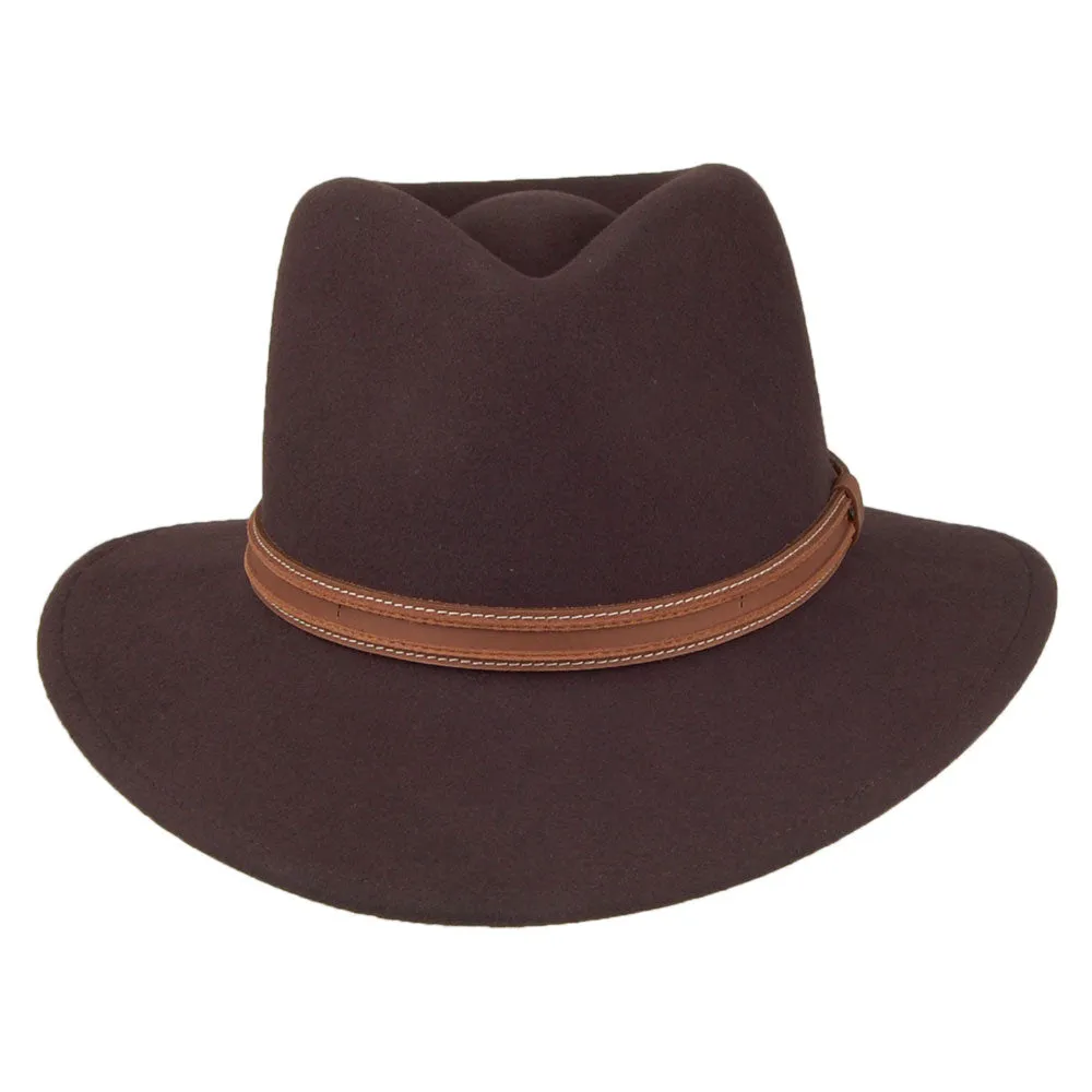 Bailey Hats Camden LiteFelt Safari Fedora - Brown