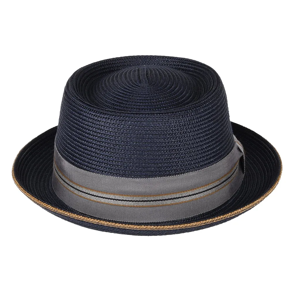 Bailey Hats Carver Pork Pie Hat - Navy Blue