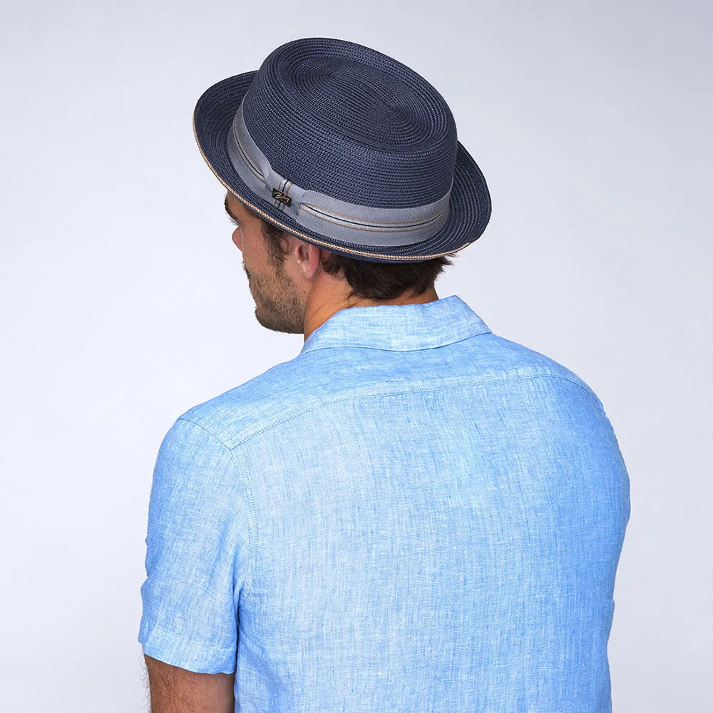 Bailey Hats Carver Pork Pie Hat - Navy Blue