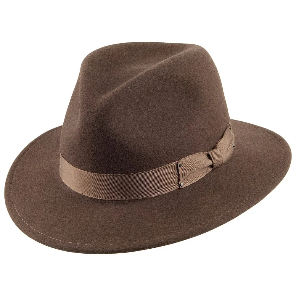 Bailey Hats Curtis Crushable Water Repellent Wool Felt Fedora Hat - Serpent