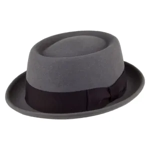 Bailey Hats Darron Crushable Water Repellent Wool Felt Pork Pie Hat - Gunmetal