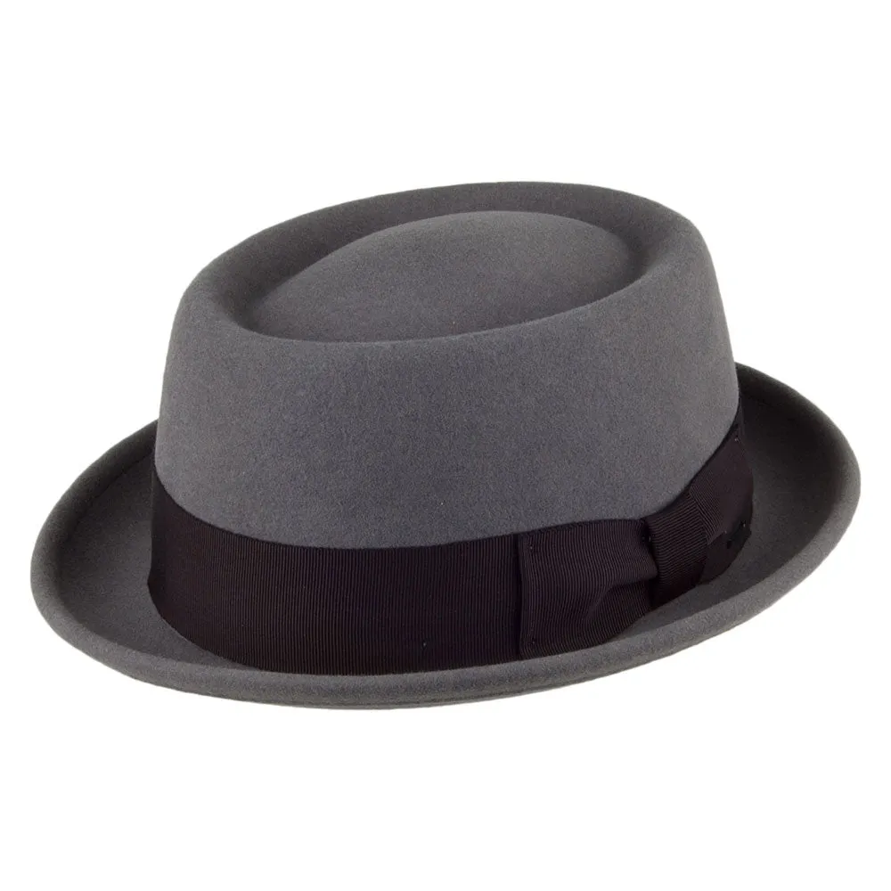 Bailey Hats Darron Crushable Water Repellent Wool Felt Pork Pie Hat - Gunmetal