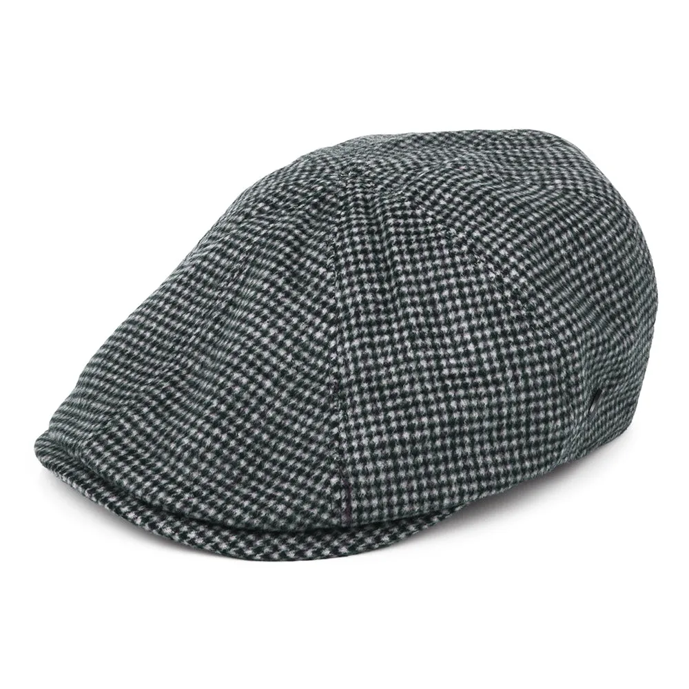 Bailey Hats Finnegan Houndstooth Wool Blend Newsboy Cap - Black-Multi