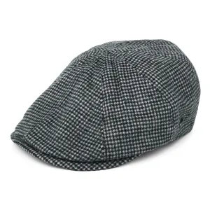 Bailey Hats Finnegan Houndstooth Wool Blend Newsboy Cap - Black-Multi