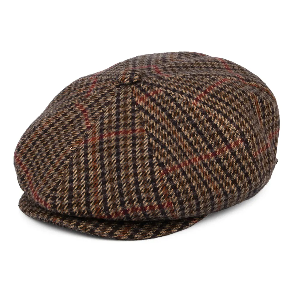 Bailey Hats Galvin Plaid Newsboy Cap - Black-Tan