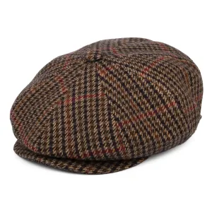 Bailey Hats Galvin Plaid Newsboy Cap - Black-Tan