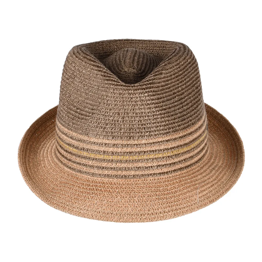 Bailey Hats Hooper Toyo Trilby Hat - Brown-Multi
