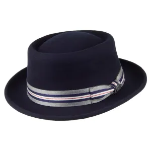 Bailey Hats Klaxon Pork Pie Hat - Navy Blue