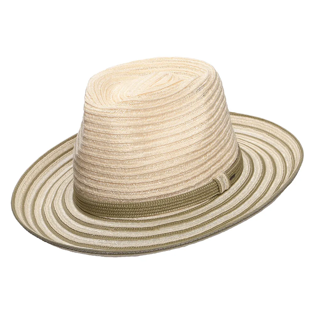 Bailey Hats Kylen Two Tone Fedora Hat - Natural-Olive