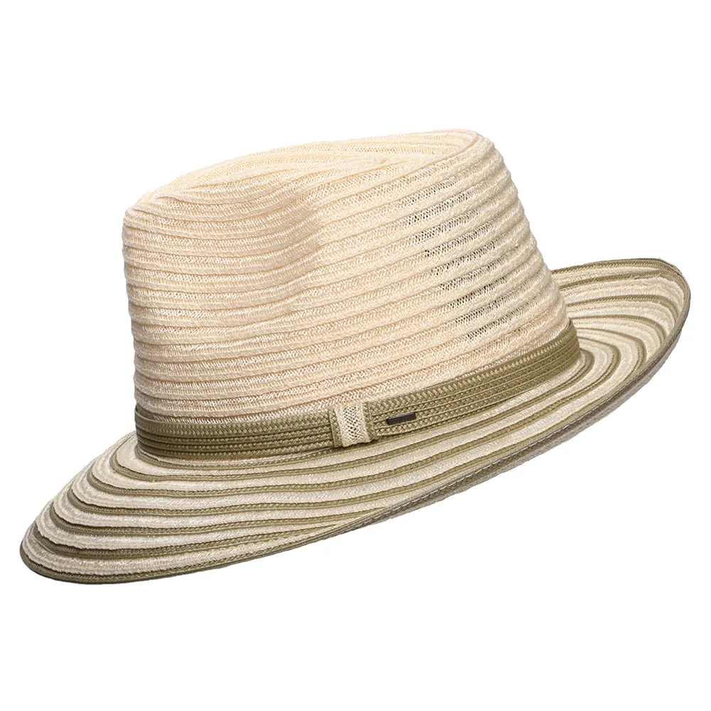 Bailey Hats Kylen Two Tone Fedora Hat - Natural-Olive