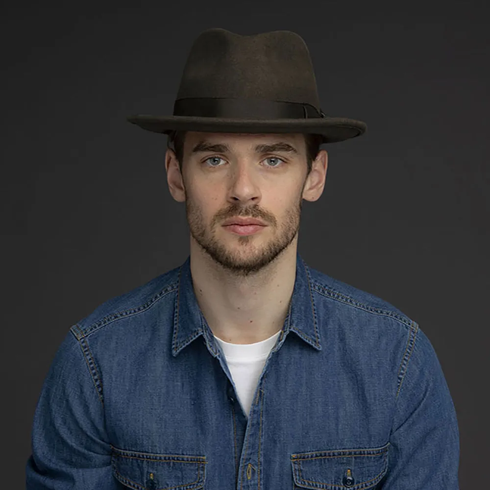 Bailey Hats Maglor Wool Felt Trilby Hat - Chocolate