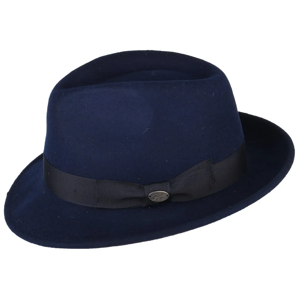 Bailey Hats Maglor Wool Felt Trilby Hat - Navy Blue