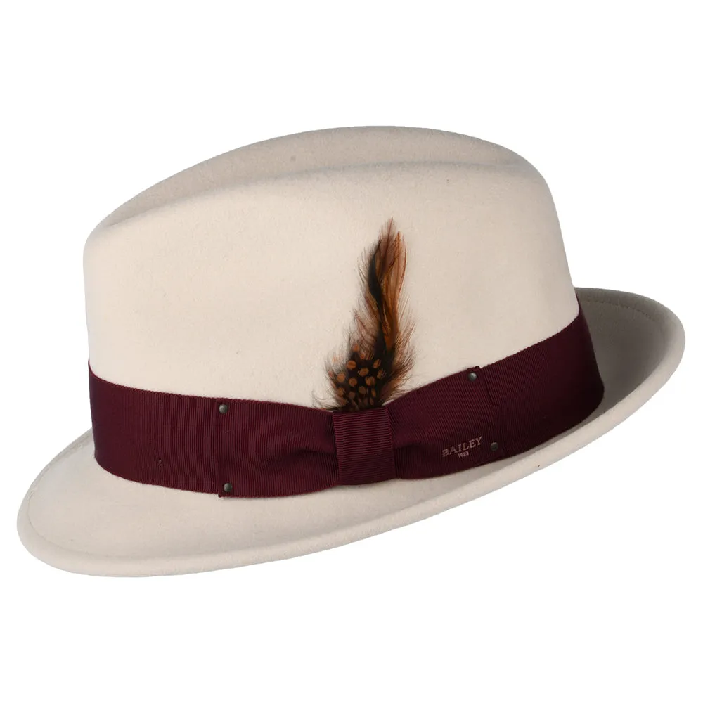 Bailey Hats Tino Crushable Water Repellent Wool Felt Trilby Hat - Beige