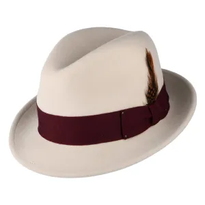 Bailey Hats Tino Crushable Water Repellent Wool Felt Trilby Hat - Beige