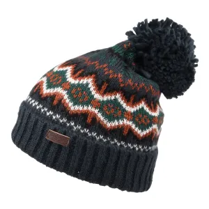 Barbour Hats Case Fair Isle Bobble Hat - Navy Blue