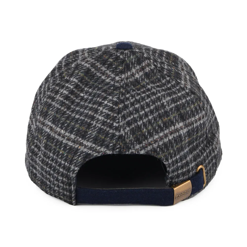 Barbour Hats Clyde Plaid Wool Blend Baseball Cap - Navy-Grey