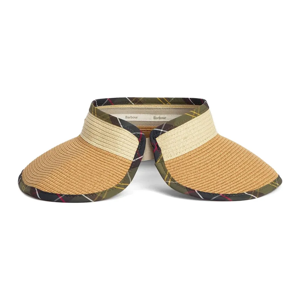 Barbour Hats Elsdon Packable Sun Visor - Natural-Tartan