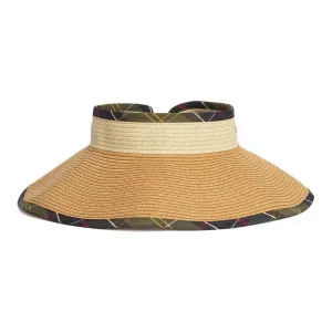 Barbour Hats Elsdon Packable Sun Visor - Natural-Tartan
