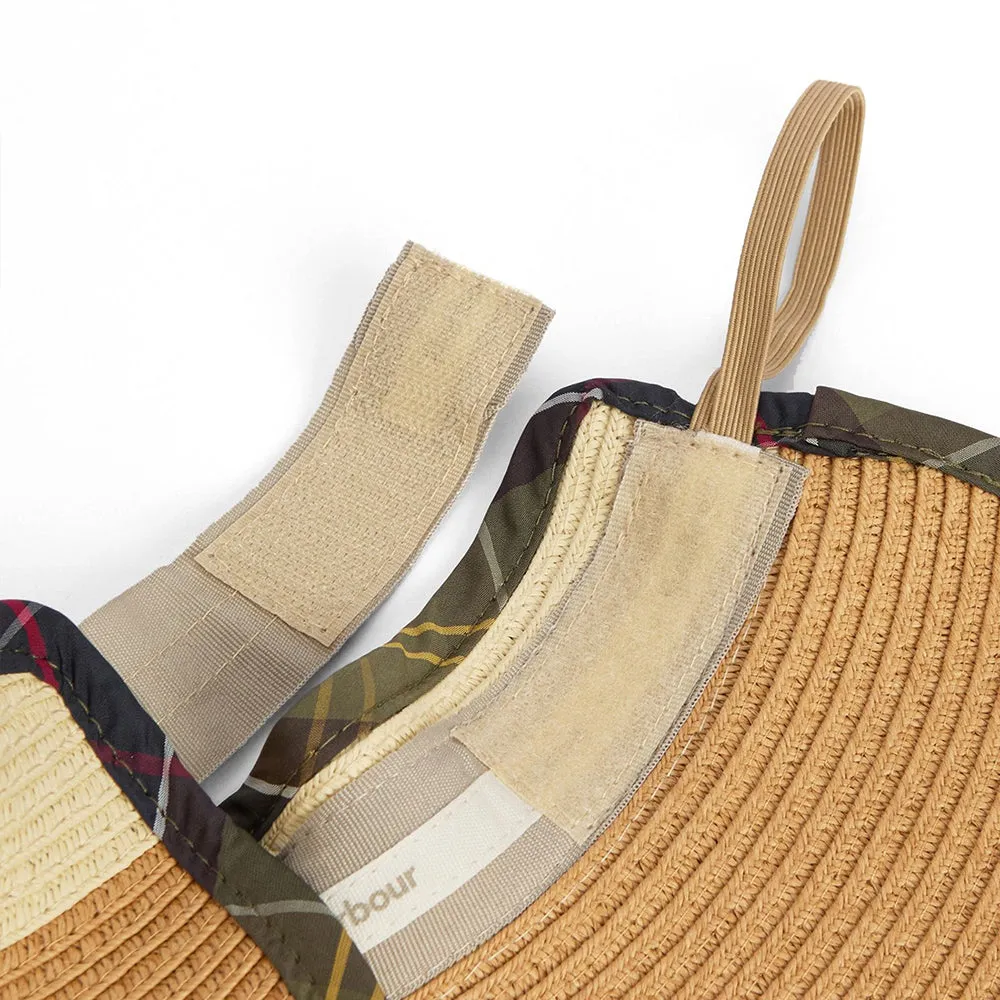 Barbour Hats Elsdon Packable Sun Visor - Natural-Tartan