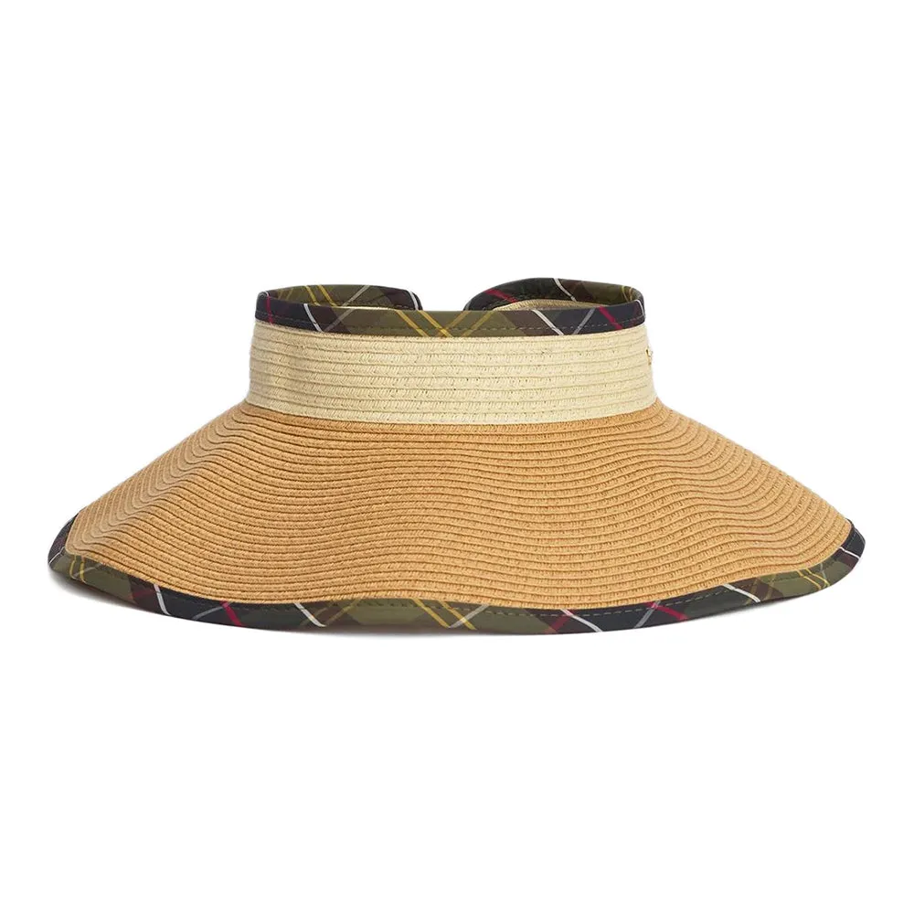 Barbour Hats Elsdon Packable Sun Visor - Natural-Tartan
