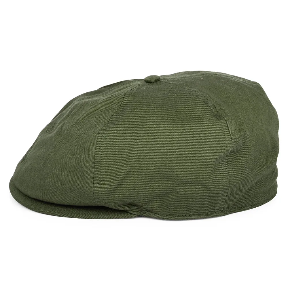 Barbour Hats Finnean Cotton Newsboy Cap - Olive
