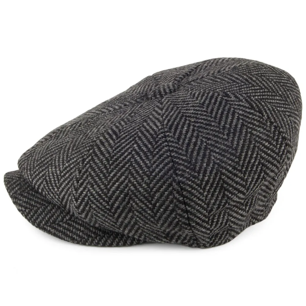 Barbour Hats Herringbone Newsboy Cap - Dark Grey