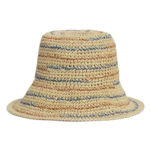 Barbour Hats Kelley Crocheted Summer Cloche - Natural-Blue