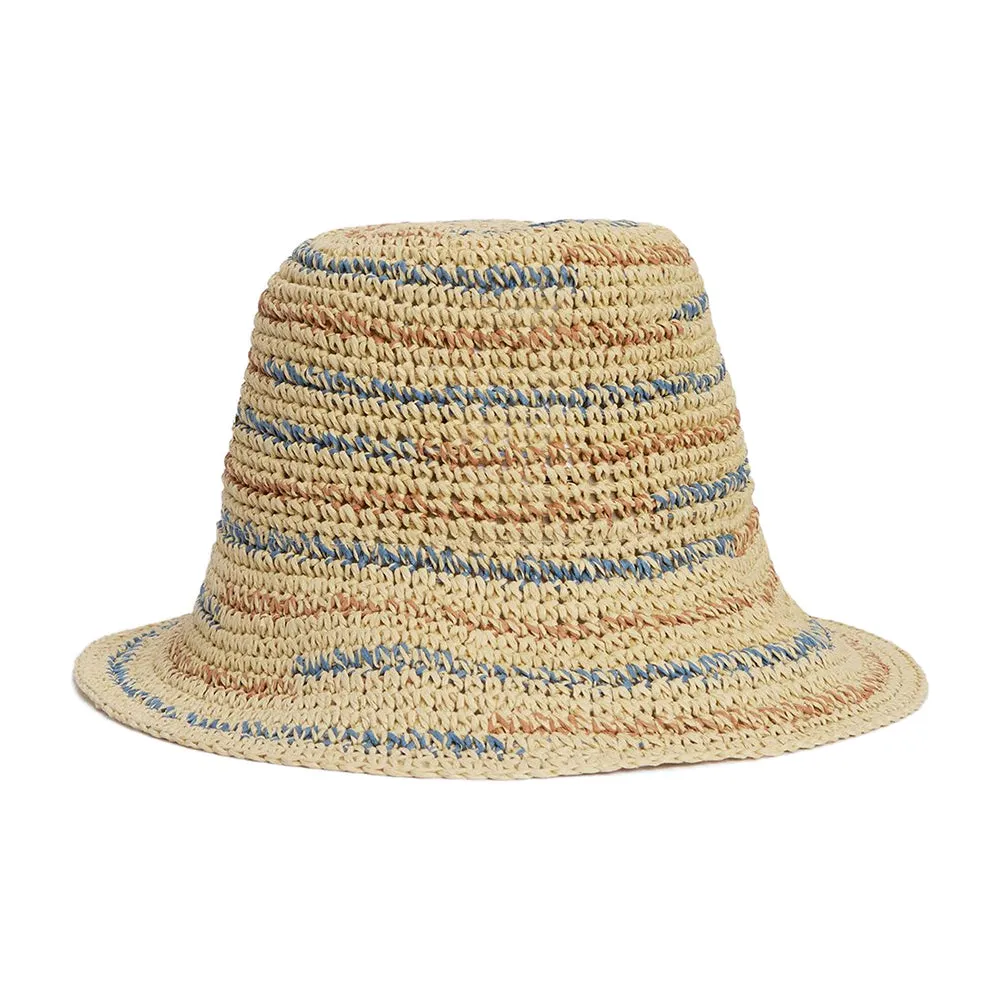 Barbour Hats Kelley Crocheted Summer Cloche - Natural-Blue
