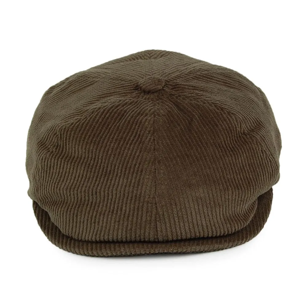 Barbour Hats Nelson Cotton Corduroy Newsboy Cap - Olive