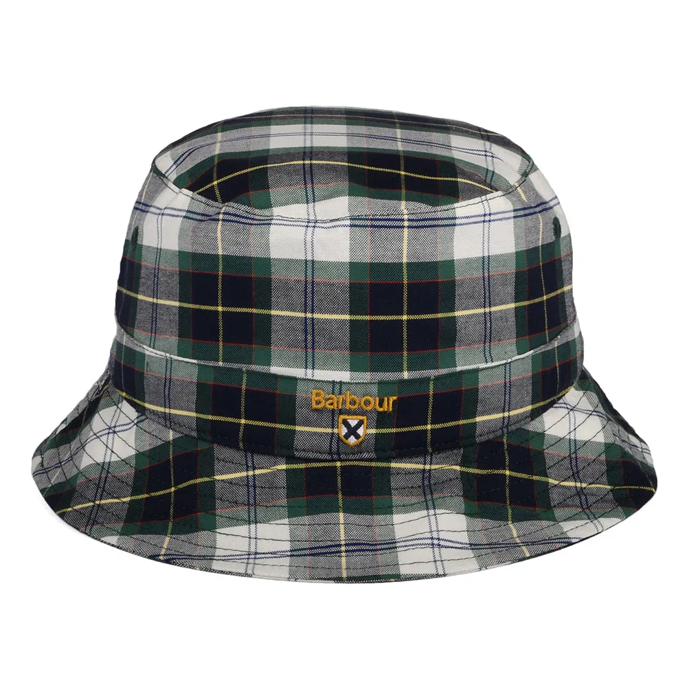 Barbour Hats Oxbridge Tartan Bucket Hat - Blue-Green