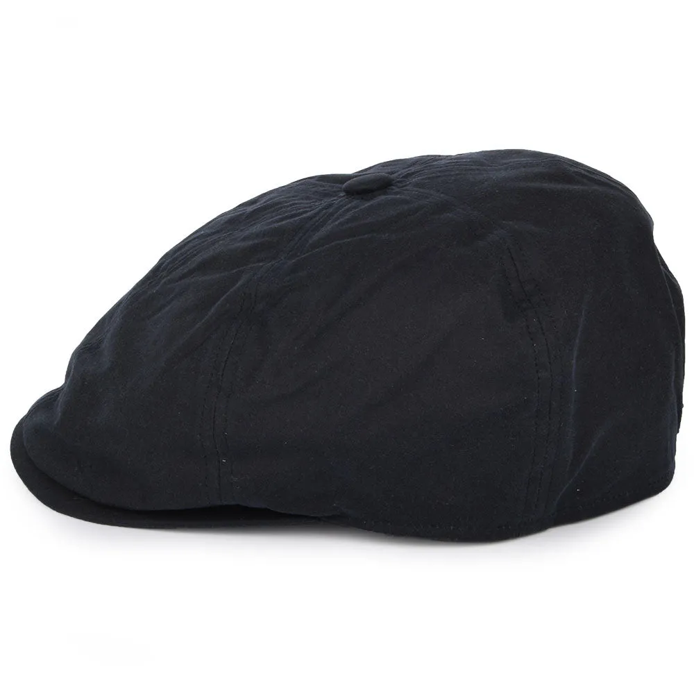 Barbour Hats Portland Waxed Cotton Newsboy Cap - Navy Blue