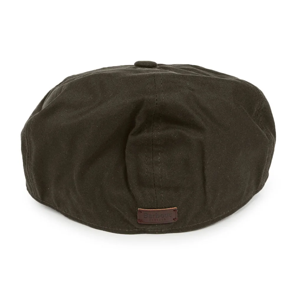 Barbour Hats Portland Waxed Cotton Newsboy Cap - Olive