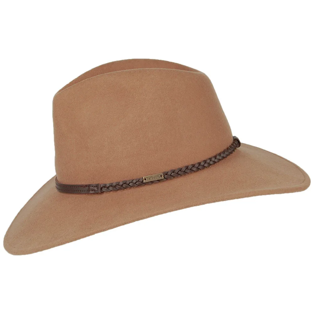 Barbour Hats Tack Wool Felt Fedora Hat - Camel