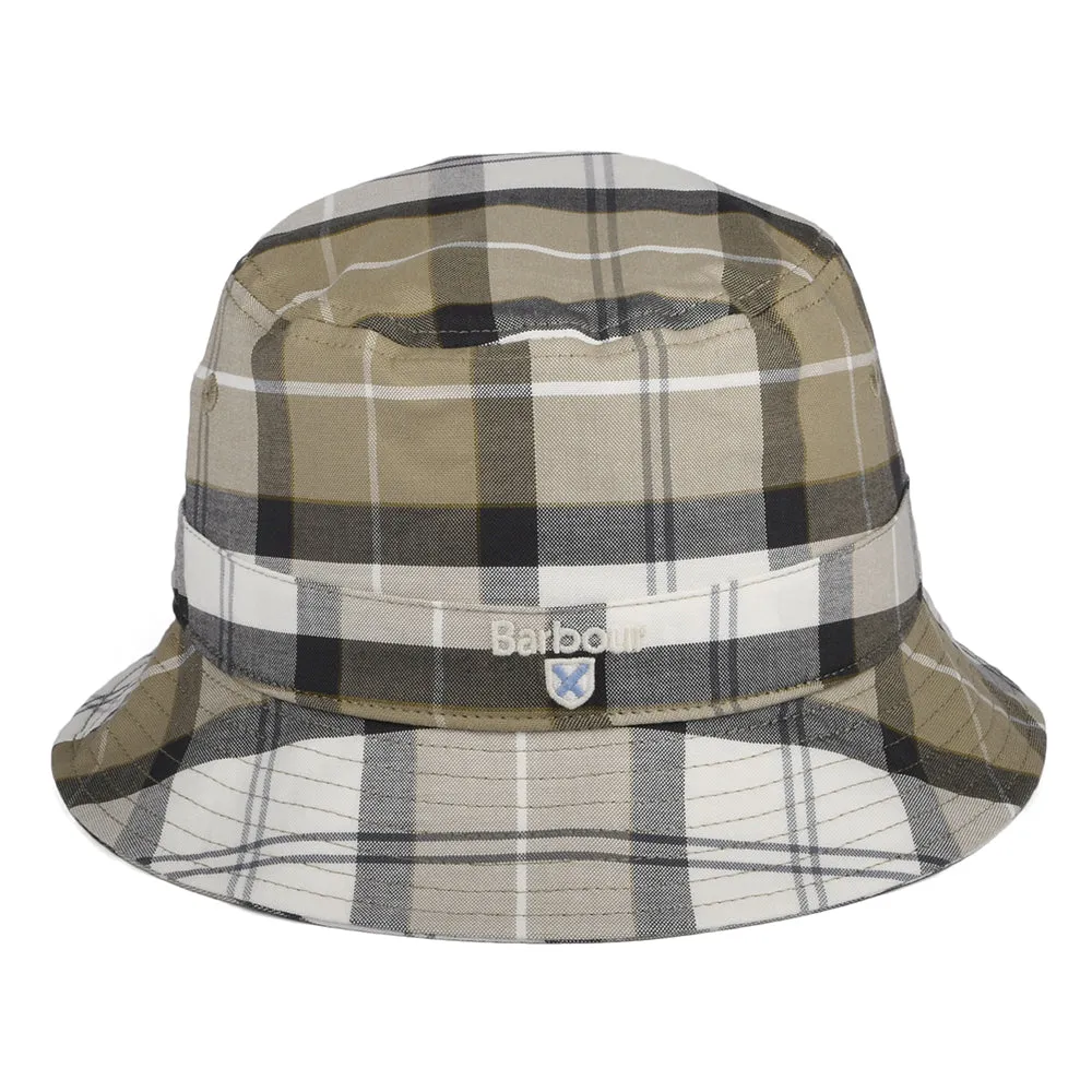 Barbour Hats Tartan Cotton Bucket Hat - Sand-Multi