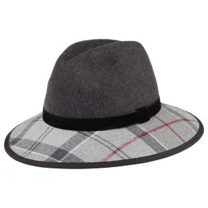 Barbour Hats Thornhill Wool Fedora Hat - Charcoal