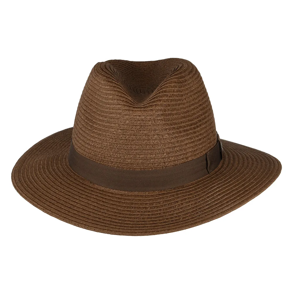 Barts Hats Aveloz Toyo Straw Fedora Hat - Dark Brown