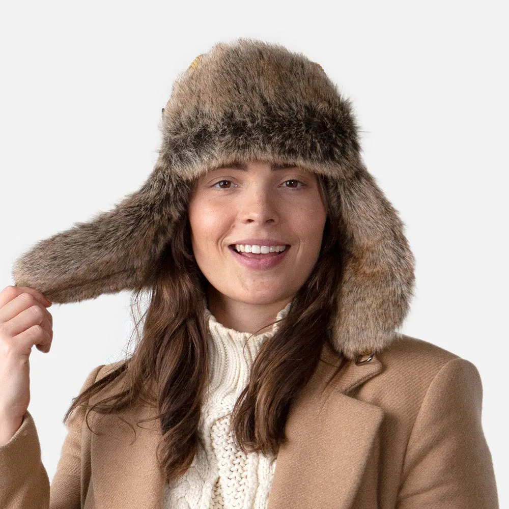 Barts Hats Corduroy Rib Faux Fur Bomber Trapper Hat - Ochre