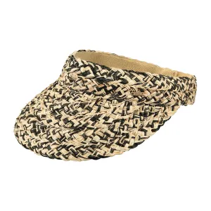 Barts Hats Fatua Raffia Straw Visor - Natural-Black